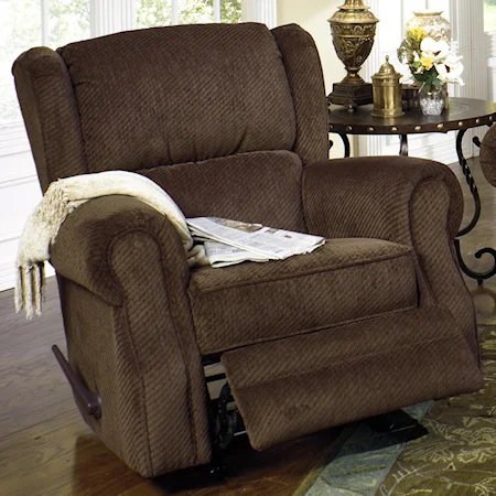Traditional Rocking Recliner in Classic Furniture style